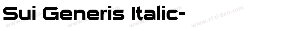 Sui Generis Italic字体转换